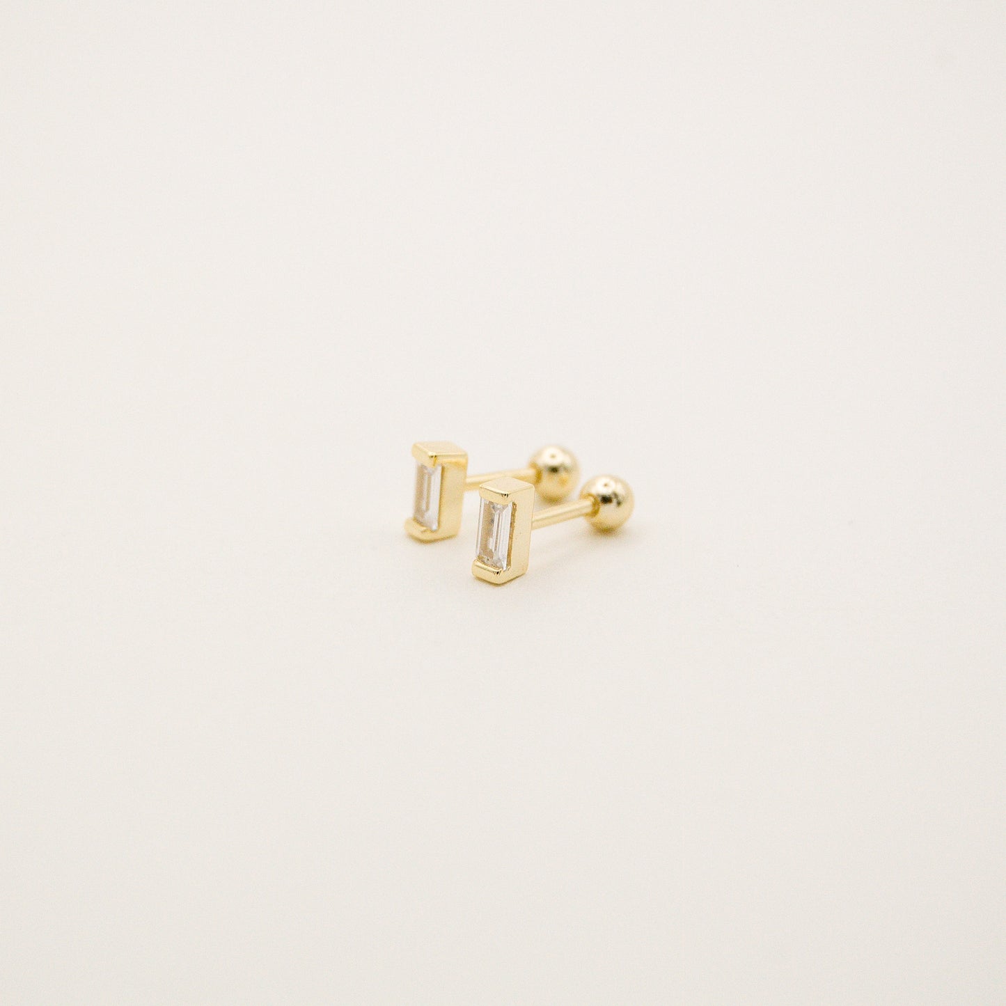 Baguette Vermeil Stud