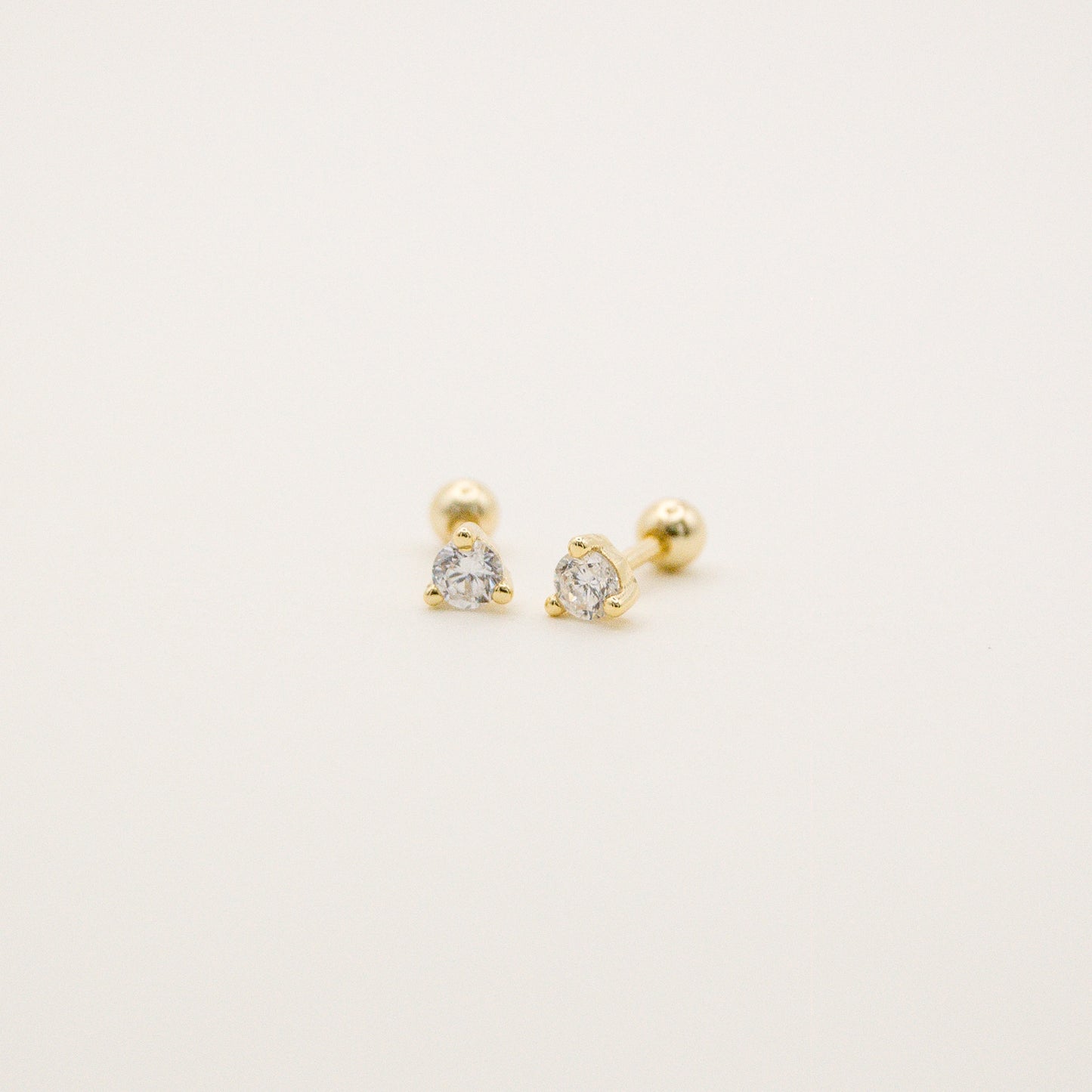 Crystal Vermeil Stud