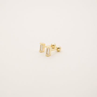 Baguette Vermeil Stud