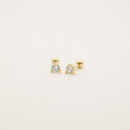 Crystal Vermeil Stud
